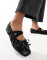 Фото #1 товара ASOS DESIGN Los Angeles ruched ballet in black PU