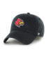 Фото #1 товара Men's Black Louisville Cardinals Franchise Fitted Hat