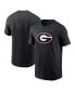 Фото #1 товара Men's Black Georgia Bulldogs Primetime Evergreen Logo T-Shirt