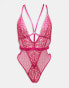 Фото #1 товара Ann Summers Obession ouvert lace and mesh body in pink