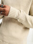 Фото #5 товара ONLY & SONS crew neck chenille jumper in beige