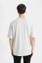 Erkek T-shirt C4082ax/gr184 Lt.grey