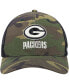 Фото #2 товара Men's Camo, Black Green Bay Packers Trucker Adjustable Hat