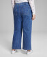 Фото #2 товара Plus Size Seam-Front Straight-Leg Jeans