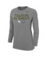 Фото #3 товара Women's Heather Gray Air Force Falcons Rivalry Long Sleeve T-shirt