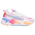 Фото #1 товара Puma RsX Pop Lace Up Womens Orange, Pink, Purple, White Sneakers Casual Shoes 3