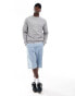 Фото #3 товара ASOS DESIGN crew neck sweatshirt in grey marl