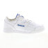 Фото #2 товара Reebok Workout Plus Mens White Leather Lace Up Lifestyle Sneakers Shoes