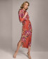 ფოტო #10 პროდუქტის Donna Karan Women's Floral-Print Button-Front Dress