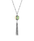 ფოტო #1 პროდუქტის Crystal 3 Sided Spinner Necklace