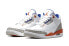 Jordan Air Jordan 3 knicks 尼克斯 耐磨 中帮 复古篮球鞋 男款 白蓝