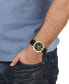 ფოტო #5 პროდუქტის Men's Swiss Chronograph Geo Black Silicone Strap Watch 43mm