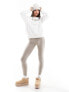 Levi's sweatshirt with leopard print logo in white