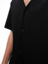 Фото #7 товара Topman premium button through t-shirt in black