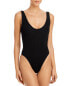 Фото #1 товара BOUND by Bond-Eye The Mara Ribbed One-Piece Swimsuit Black Size OS