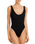 BOUND by Bond-Eye The Mara Ribbed One-Piece Swimsuit Black Size OS