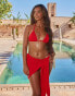 Фото #1 товара Moda Minx X Sophie Piper scrunch ruffle sarong in red