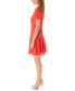 ფოტო #3 პროდუქტის Women's Lace-Trim Fit & Flare Dress