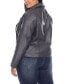 Plus Size Faux Leather Jacket