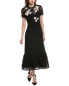 Фото #1 товара Red Valentino Midi Dress Women's Black 44