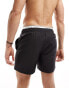 Calvin Klein meta legacy medium double waistband swim short in black