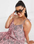 Influence Plus maxi beach dress in pink print