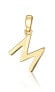 Minimalist gold-plated letter "M" pendant SVLP0948XH2GO0M