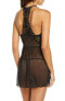 Фото #2 товара Black Bow 255106 Women's Renee Racerback Chemise Black Size Small