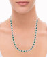 Macy's emerald (4 ct. t.w.) & Diamond (4 ct. t.w.) Pear Halo 17" Collar Necklace in 14K White Gold (Also in Sapphire)