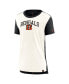 Women's Cream/Black Cincinnati Bengals Wordmark Tri-Blend T-Shirt