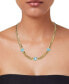 ფოტო #2 პროდუქტის Swiss Blue Topaz Weave Link 18" Collar Necklace (10-1/2 ct. t.w.) in 14k Gold-Plated Sterling Silver