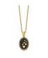 ფოტო #1 პროდუქტის Yellow IP-plated Enameled Hearts Pendant 15 inch Cable Chain Necklace