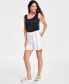 Women's Tie-Belt High-Rise Shorts, Created for Macy's