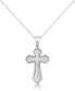ფოტო #2 პროდუქტის Men's Cross 24" Pendant Necklace in Stainless Steel