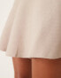 Фото #4 товара Vila structured knit mini skirt co-ord in natural melange