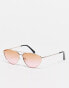 Фото #1 товара South Beach aviator sunglasses in rose gold