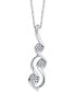 ფოტო #1 პროდუქტის Sirena Diamond Swirl Pendant Necklace (1/10 ct. t.w.) in 14k White Gold