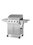 Фото #1 товара 50000BTU 5-Burner Propane Gas Grill with Side Burner and 2 Prep Tables-Silver