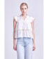 ფოტო #1 პროდუქტის Women's Colorblock Edge Tiered Top