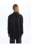 Фото #10 товара LCW Modest Çizgili Oversize Saten Kadın Gömlek Tunik