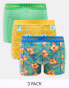 Фото #1 товара Jack & Jones 3 pack summer floral trunks in blue