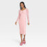 Фото #1 товара Black History Month Women's House of Aama Sweetheart Neck A-Line Dress - Pink
