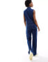 Calvin Klein Jeans zip through jumpsuit in dark wash Dunkles Denim, M - EU 38 - фото #3