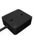 ICY BOX IB-MPS2220B-CH Doppelsteckdose mit USB Ladegeraet fuer Tisch oder Wandmontage