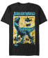 Фото #1 товара Jurassic World Fallen Kingdom Men's T-Rex Color Pop Retro Poster Short Sleeve T-Shirt