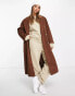 Фото #1 товара Pull&Bear Exclusive oversized tailored coat in brown