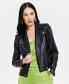Фото #3 товара Women's Faux-Leather Jacket, Created for Macy's