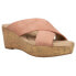 CL by Laundry Dream Day Wedge Womens Pink Casual Sandals IDAA27QFS-660