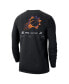 Men's Black Phoenix Suns Essential Air Traffic Control Long Sleeve T-shirt Черный, XL - фото #4