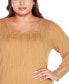 ფოტო #4 პროდუქტის Plus Size Square Neck Sweater